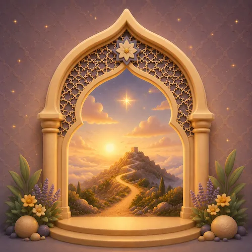 Illustration for Surah Al-A'la, surah 87 of the Quran, the most high