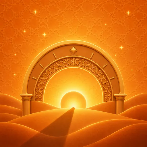 Illustration for Surah Al-Asr, surah 103 of the Quran, about time and good deeds