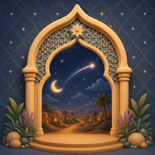 Illustration for Surah At-Tariq, surah 86 of the Quran, the night star